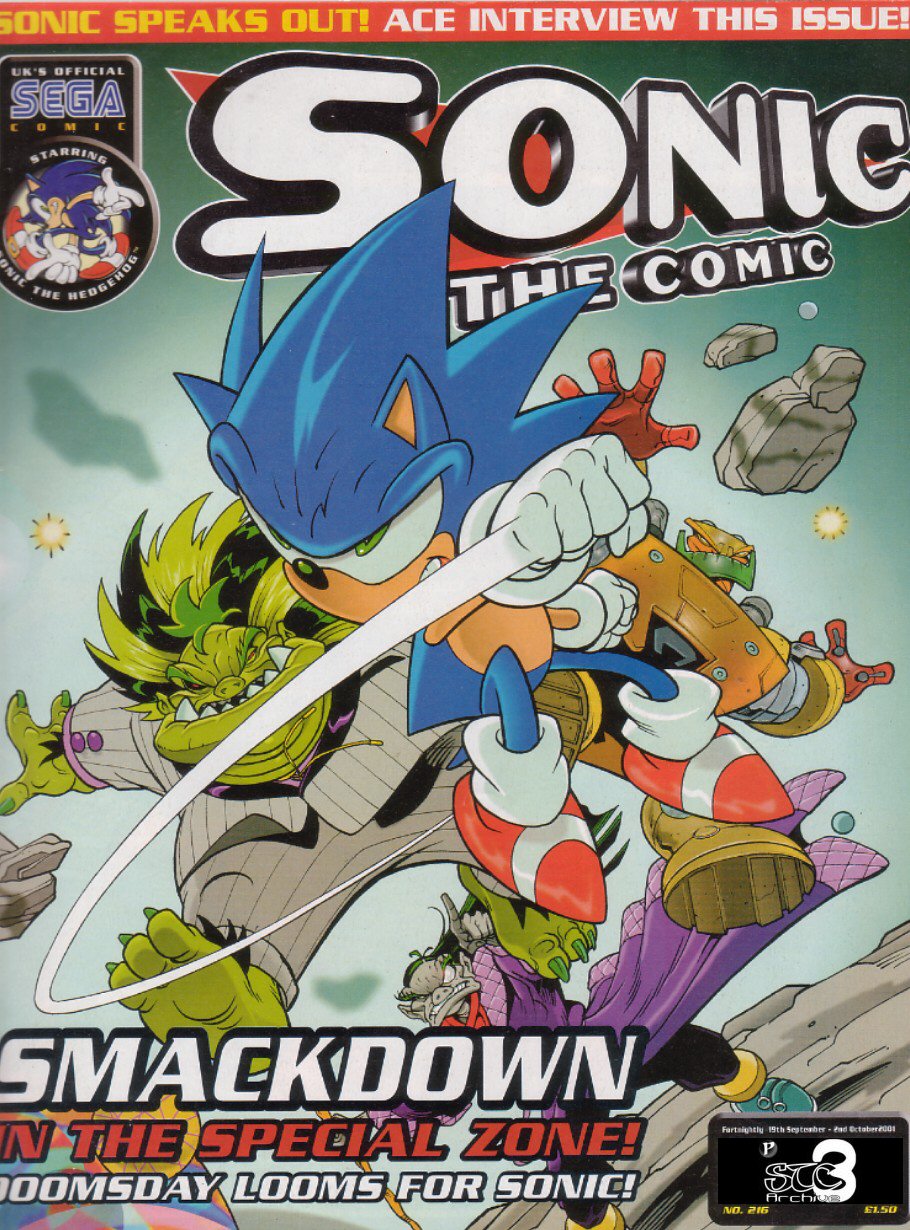 Sonic - The Comic Issue No. 216 Cover Page